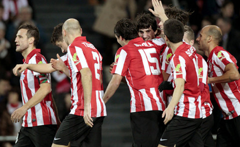 El Athletic de Bilbao, en un partido de la temporada pasada.